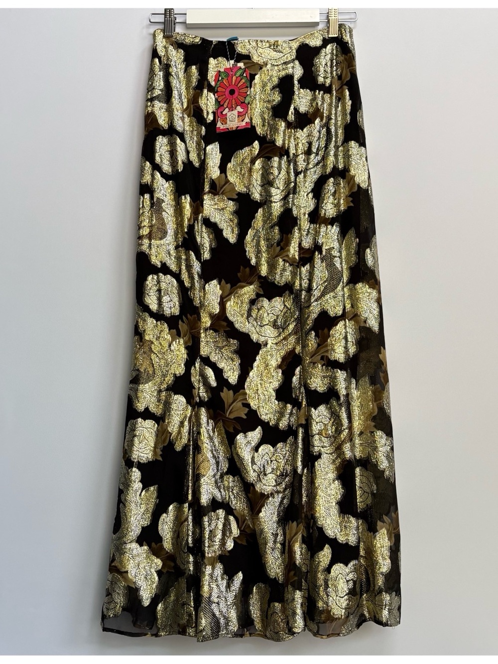 NWT Farm Rio Jacquard Lurex Slip Maxi Skirt, S - Picture 8 of 12